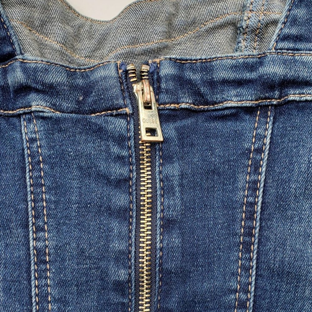 GUESS Women's Nada Paneled Denim Jumpsuit sz S - Picture 12 of 12